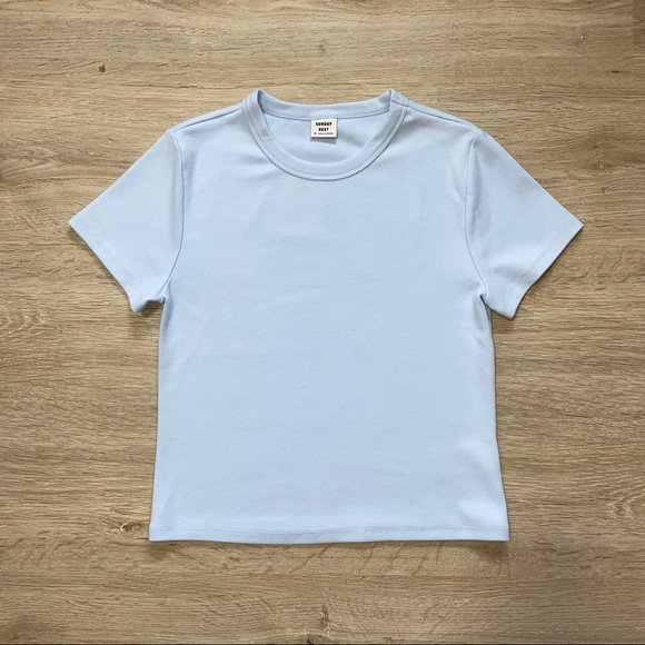 Sunday Best Tops - Sunday Best (Aritzia) Little Ribbed T-Shirt